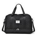 Oxford cloth leisure travel bag in a solid colour with a 36-55L capacity.
