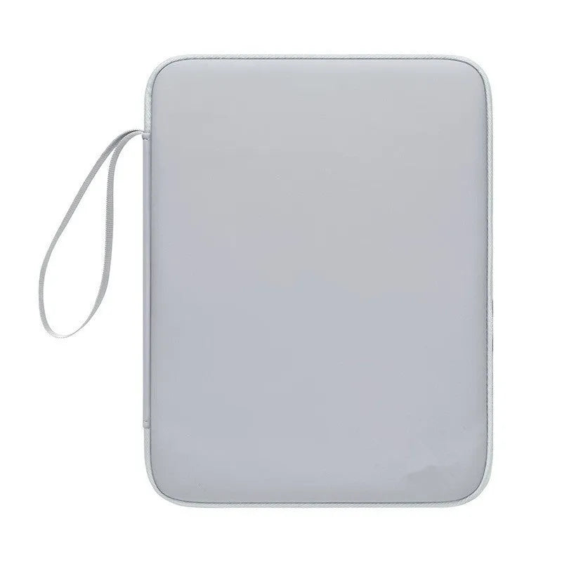 Imitation leather tablet protective case in black showing shockproof design for 10.9-inch or 12.9-inch tablets