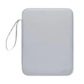 Imitation leather tablet protective case in black showing shockproof design for 10.9-inch or 12.9-inch tablets