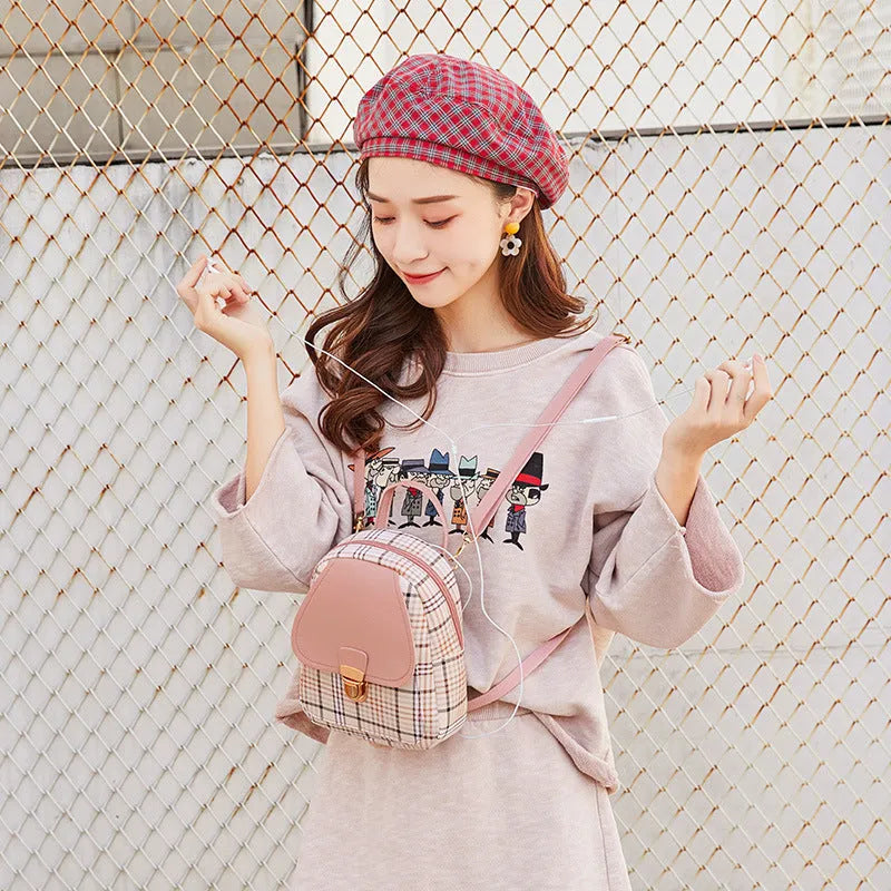 One shoulder diagonal phone bag in PU fabric available in black, blue, brown, pink or red