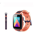 SE5Plus blue and pink children's smartwatch with stainless steel band on wrist