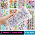 Children's 3D cartoon bubble stickers reward set with mixed men's and women's designs on sheets