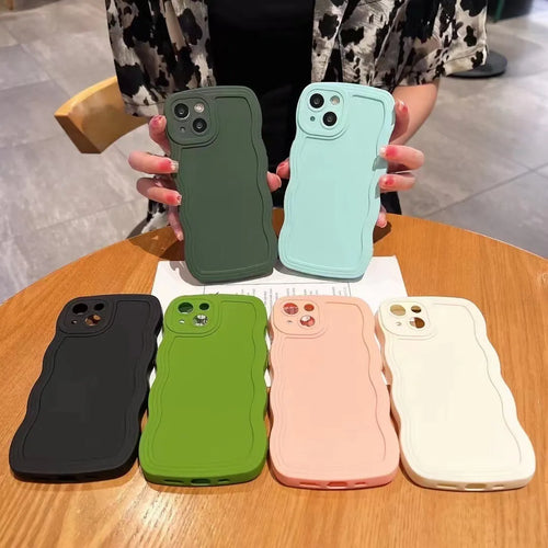 Simple silicone phone case for Apple iPhone with solid colour rear cover
