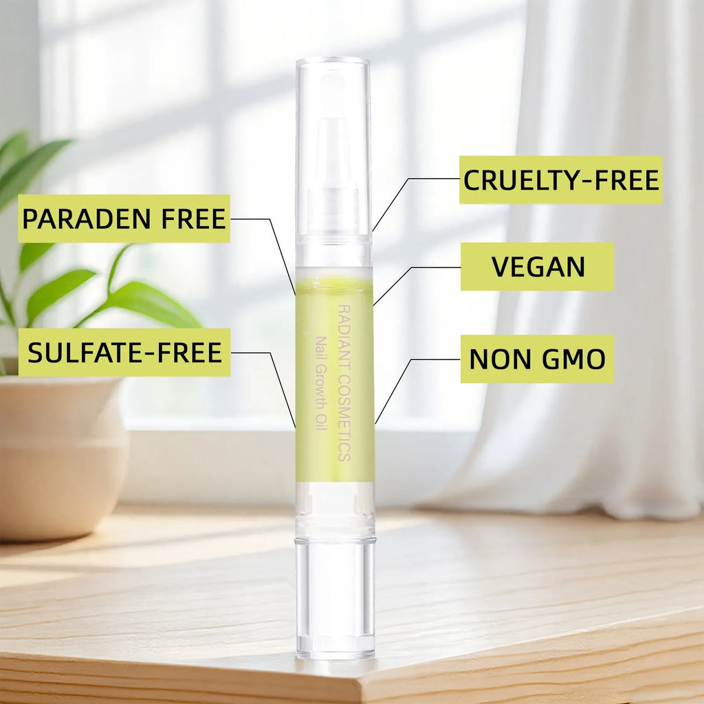 3ml bottle of wash-free nail growth treatment oil for moisturising and promoting natural nail growth