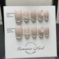 Women's handmade nail art wear set with blush armour gradient and four size options