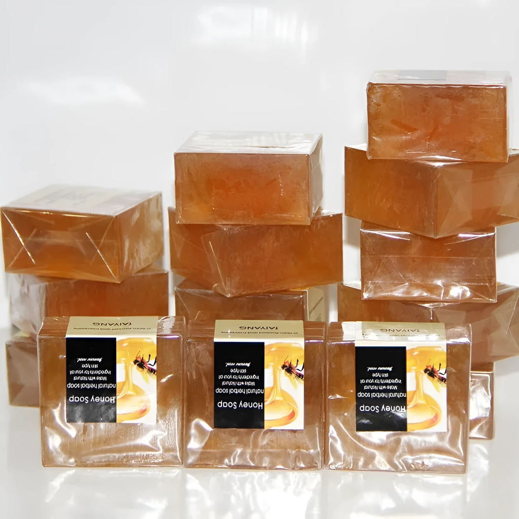 Thai honey handmade cold process soap bar with coconut and olive oils