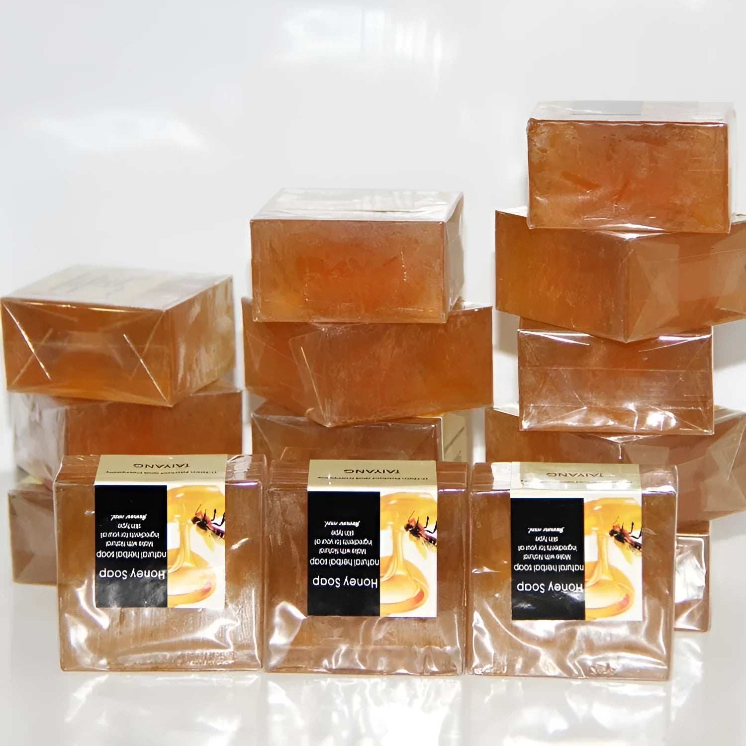 Thai honey handmade cold process soap bar with coconut and olive oils