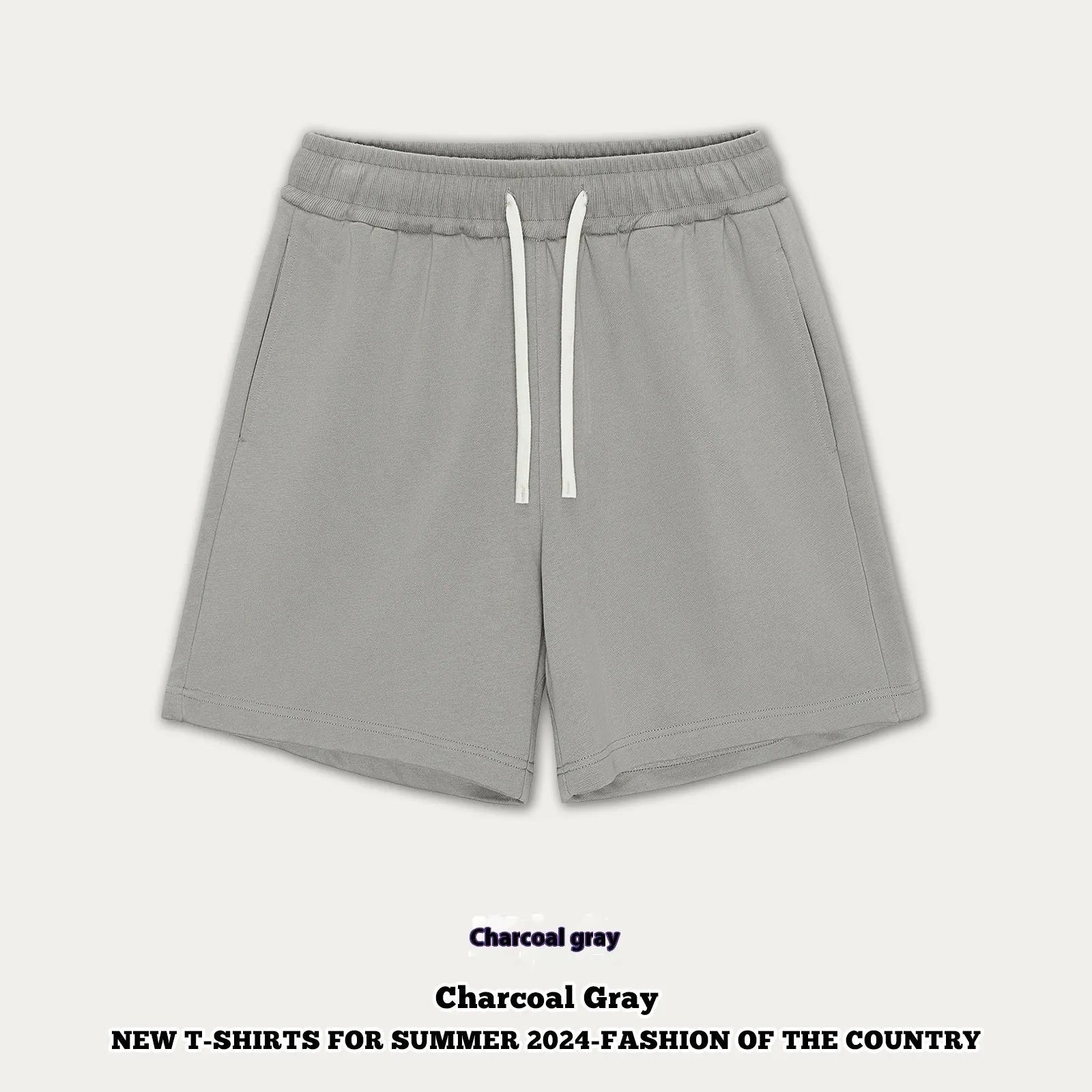 Loose-fit cotton denim shorts for a baby or toddler in charcoal grey.