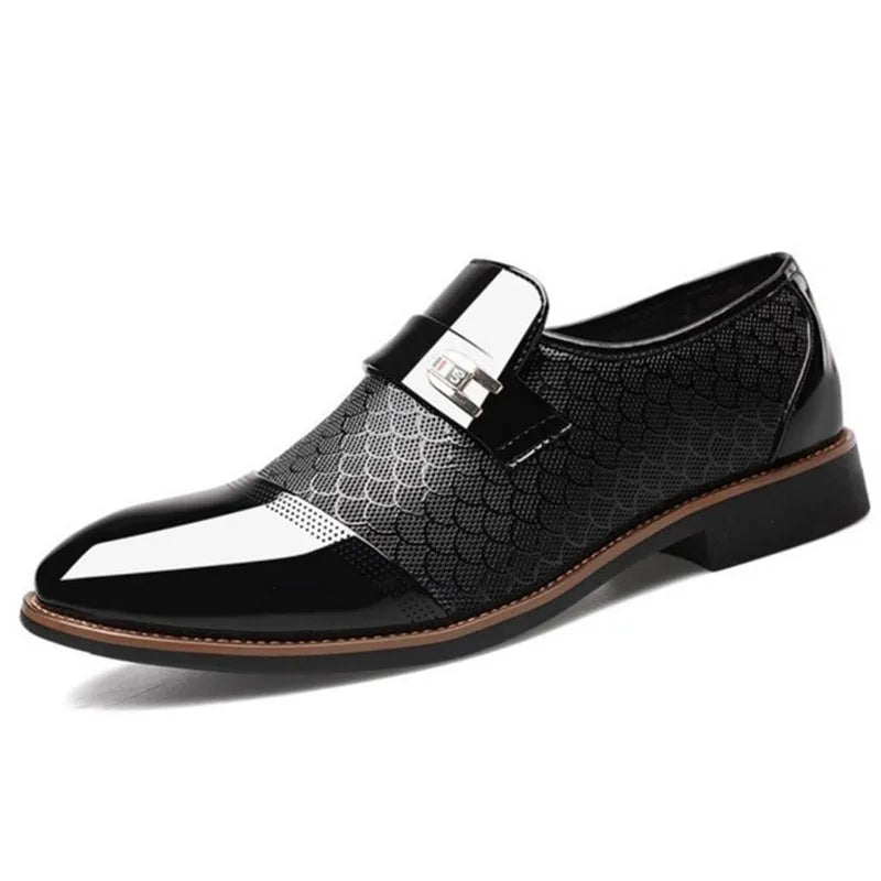 Big Code men's office shoes in black with high upper and hollow design, sizes 38-48