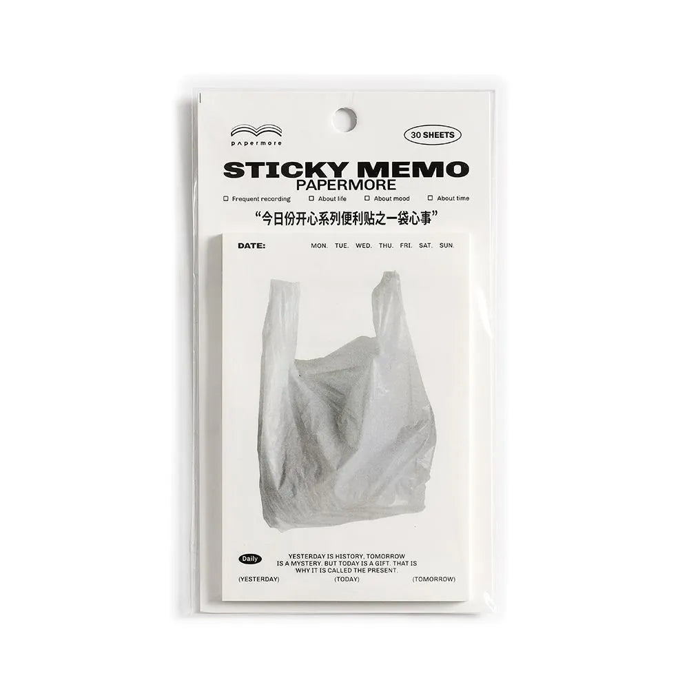Today's Happy Series memo pad with writing paper pages in four cover colour options