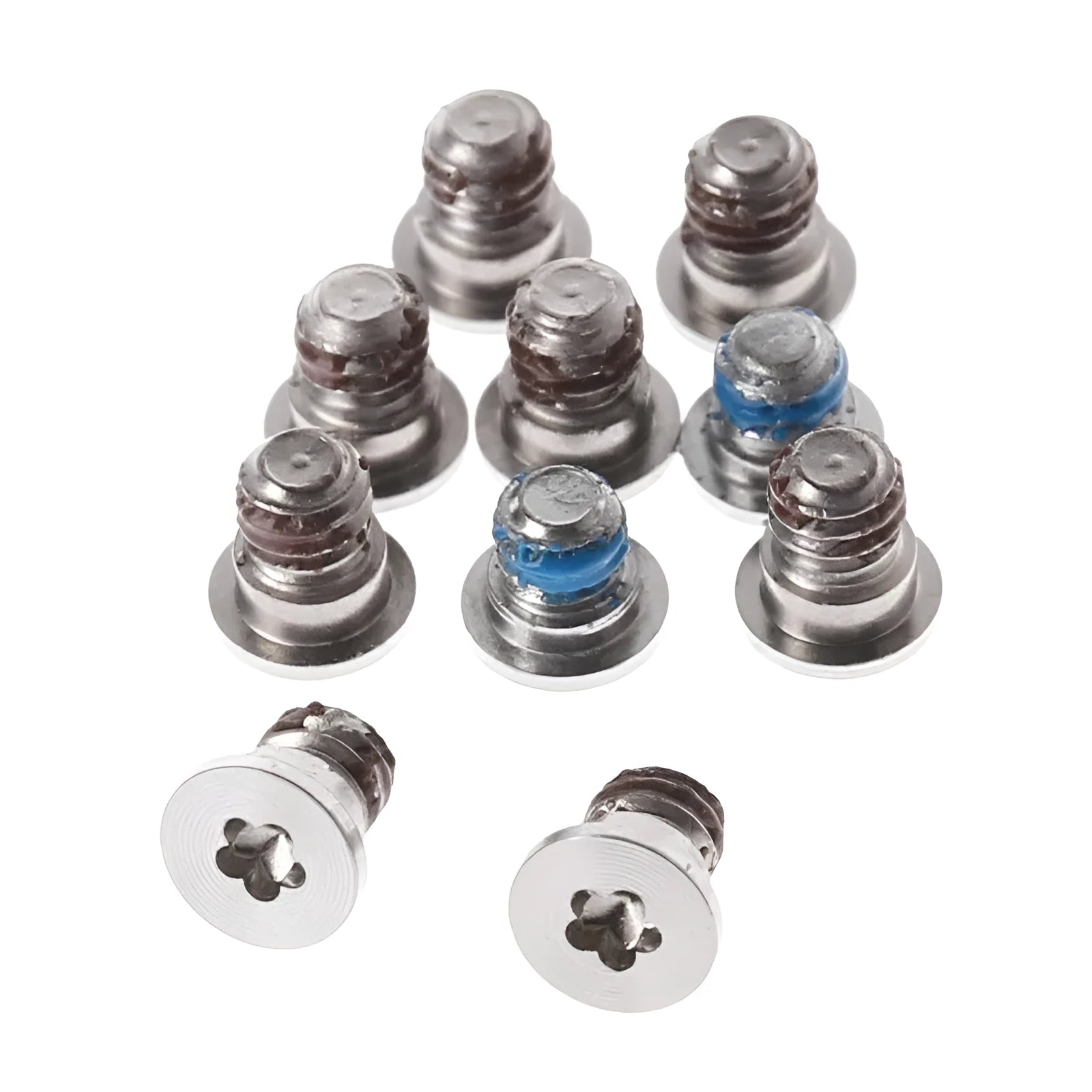 Ten metal replacement screws for MacBook Pro Retina A1502, A1398, A1425 bottom shell.