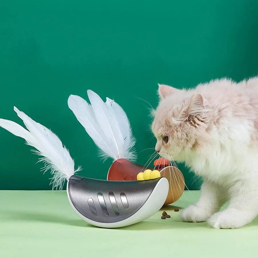 Reusable food leaking toy for small cats and dogs in Blue, Gray, Navy Blue, and Pink