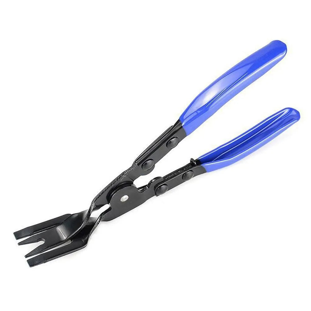 Blue forged steel automotive disassembly pliers with 235mm length for door panel removal