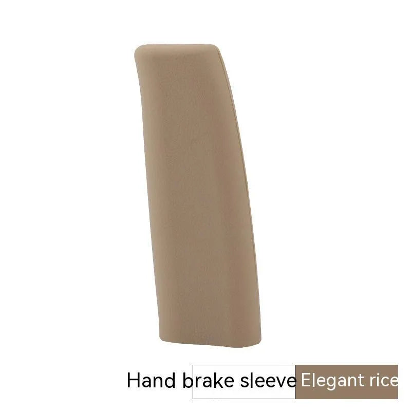 Universal silicone handbrake sleeve for cars in black, grey, beige, red, or blue colour options