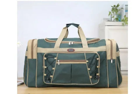 Oxford cloth shoulder bag in black with soft handle and shoulder strap, capacity 56-75 litres