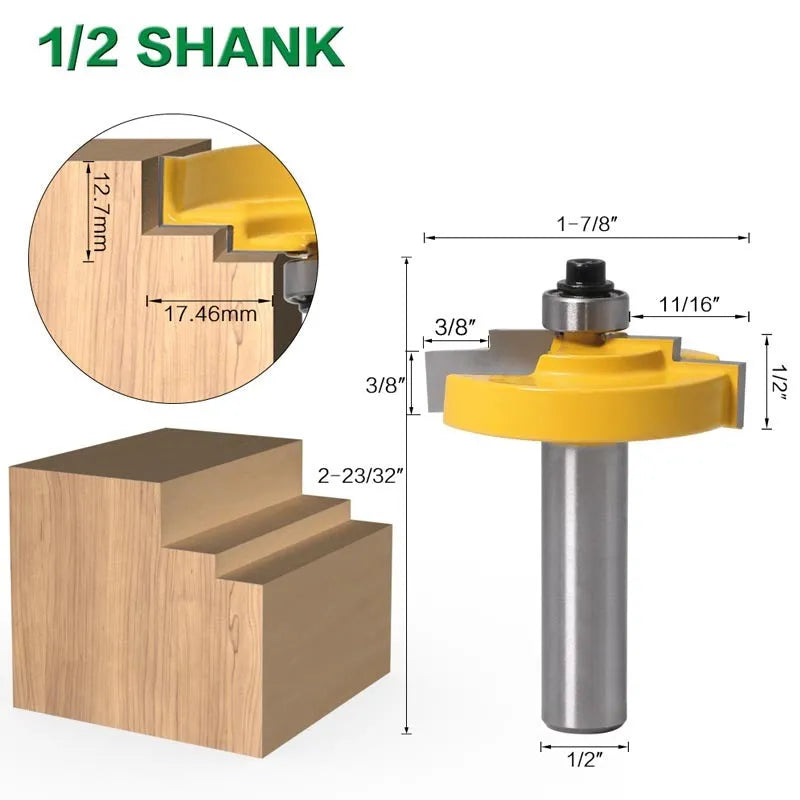 Door and window step knife woodworking cutter with 8mm shank and carbide construction