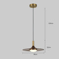 Walnut wood and copper bar chandelier in fish line shape, new Chinese style, showing push button switch.