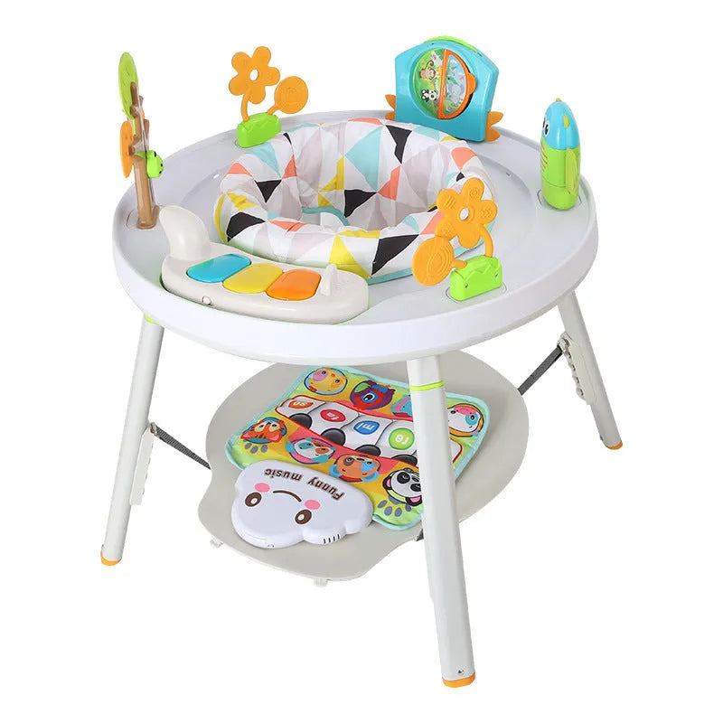 Baby jumping chair with three-in-one function in duck design with optional music cushion