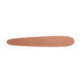 Grey cat grooming comb with tongue-shaped bristles and dual-width ends for gentle pet hair removal