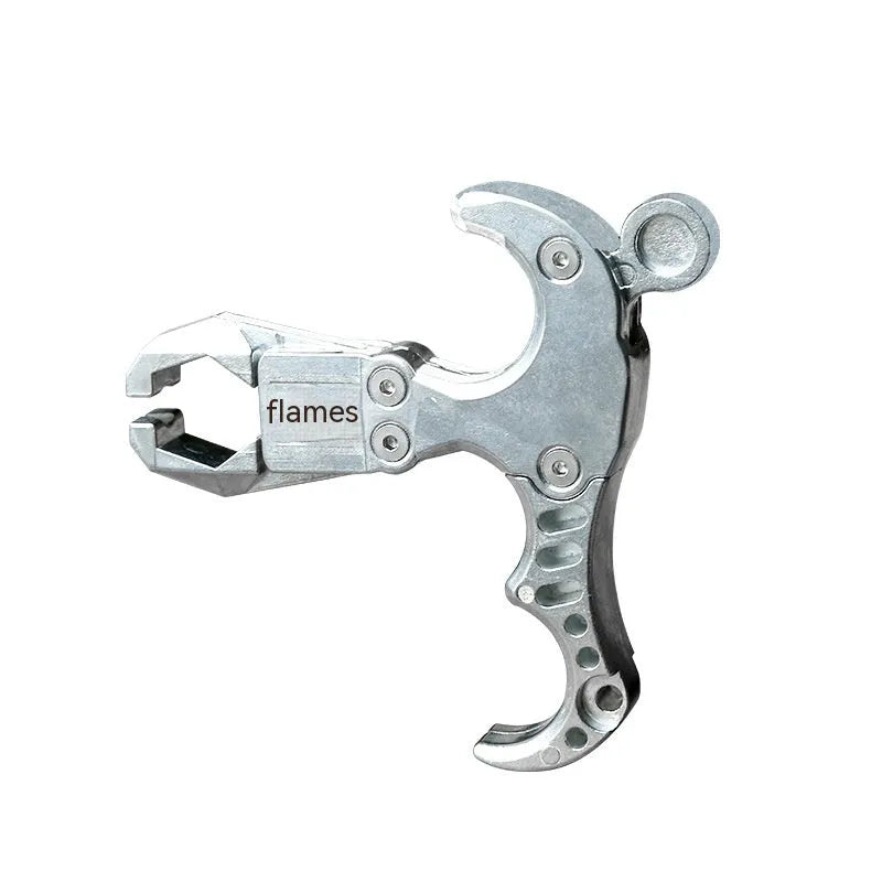 Alloy release aid two-axis harpoon clip for flame dispenser fishing accessory