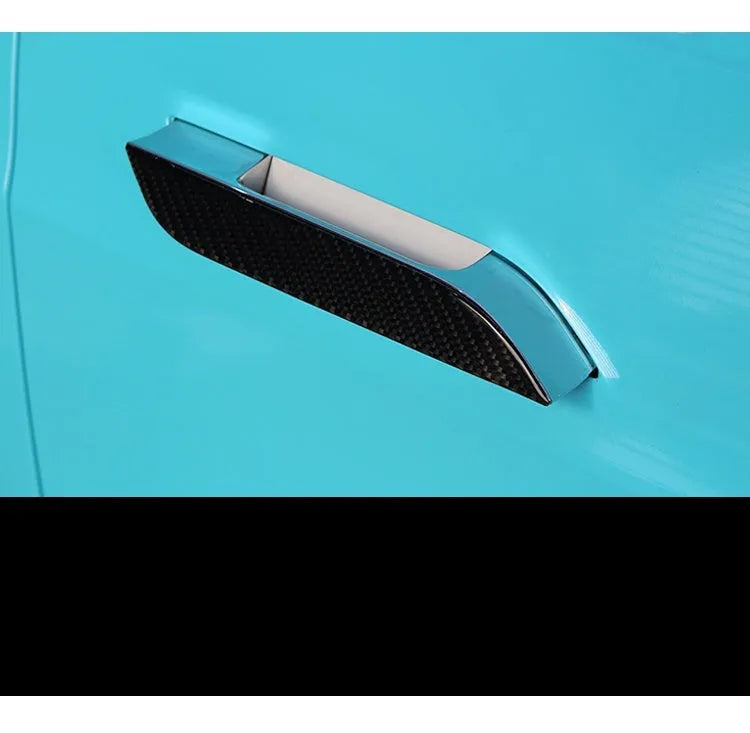 Carbon fibre door handle protection stickers for vehicle scratch prevention