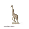 European style wood colour synthetic resin giraffe ornament for shelf display.