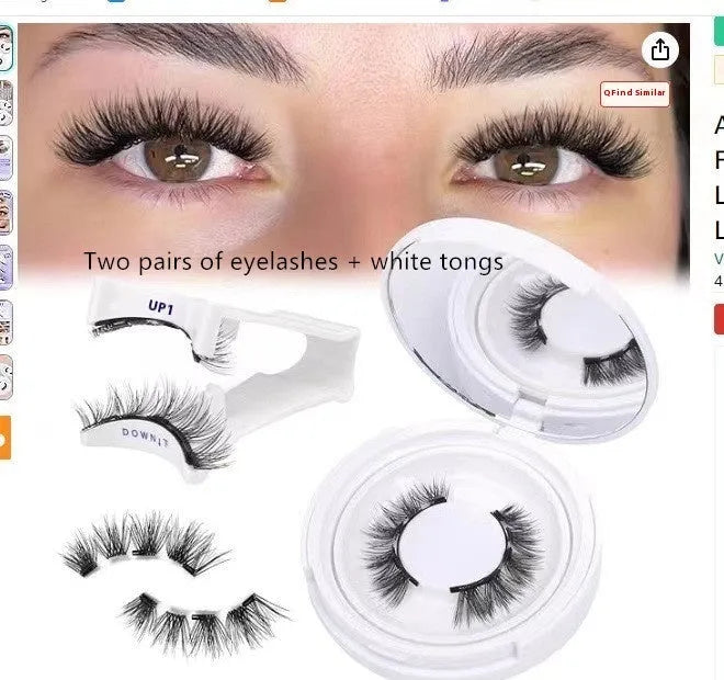 Magnetic suction false eyelashes Little Devil Supernatural Magnet Suit in mink material with white clip