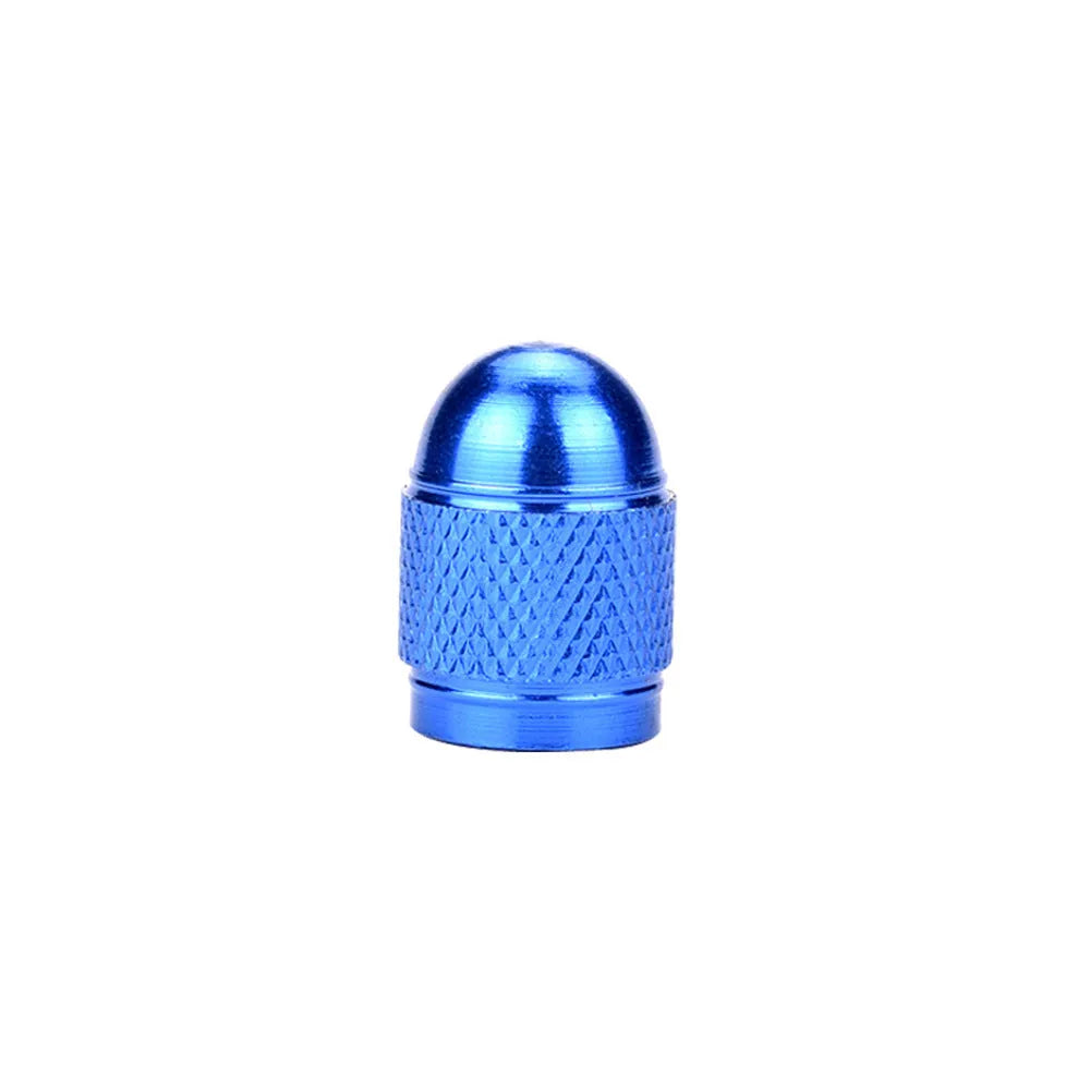 Aluminium alloy mountain bike tyre valve cap in choice of five colours.