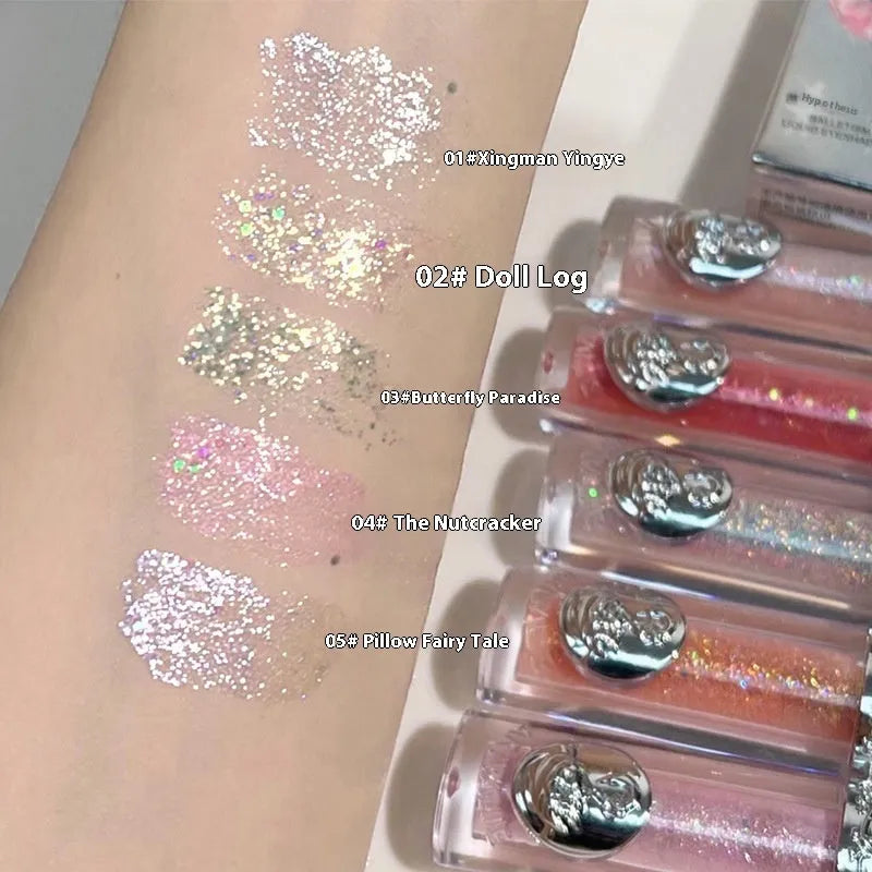 Ballet liquid eye shadow bottle in one of five shades: Star Man Sakura Field, Doll Logs, Butterfly Paradise, Nutcracker, or Pillow Fairy Tales.
