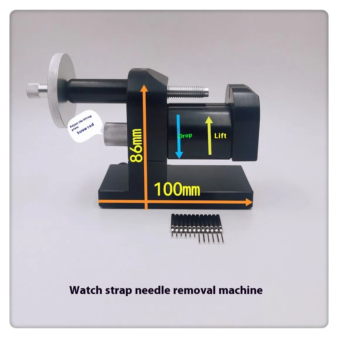 Alloy steel watch strap removal machine for watch repair with dimensions 150mm x 115mm x 80mm