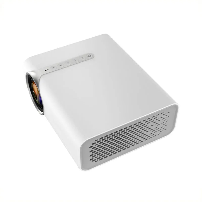 YG530 mini wireless mobile phone projector in black or white showing projection display