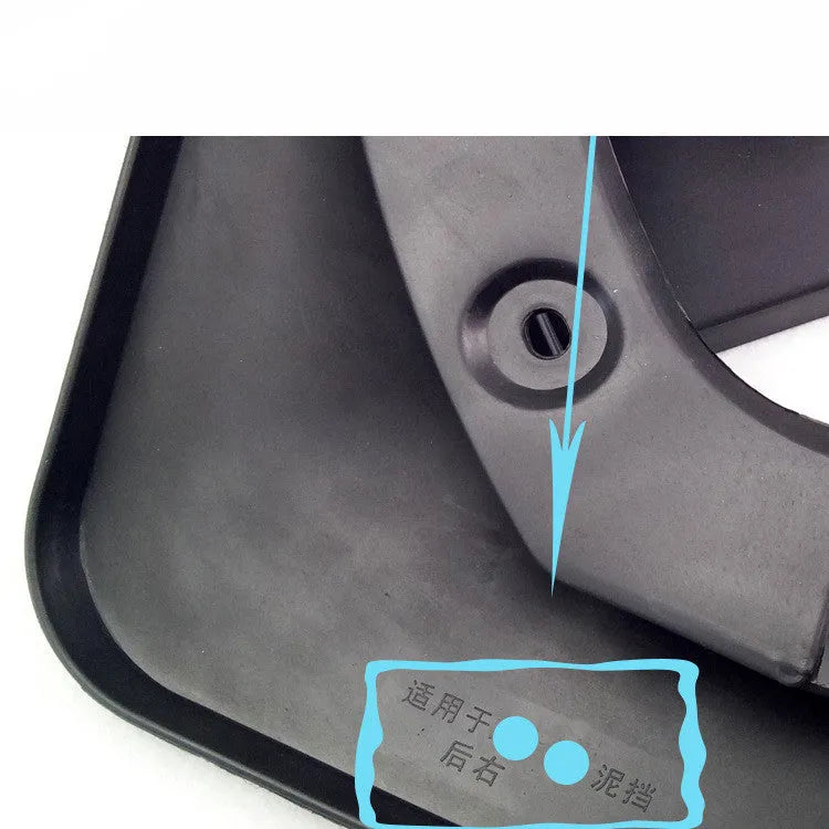Black stainless steel car mudguard set of four for special car models, compatible with Apple Rimachi Junyi.