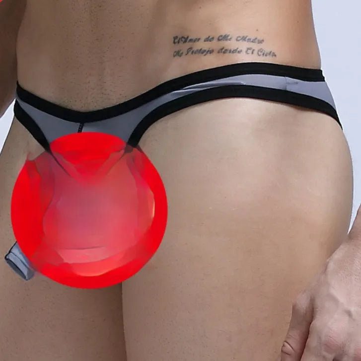 Men's Ice Silk underwear briefs with elephant nose front panel in multiple colours.