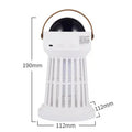 White 2-in-1 electric mosquito killer lamp with star projection feature and folding handle