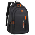 Commuter large capacity lightweight waterproof Oxford cloth backpack with air pillow belt in black
