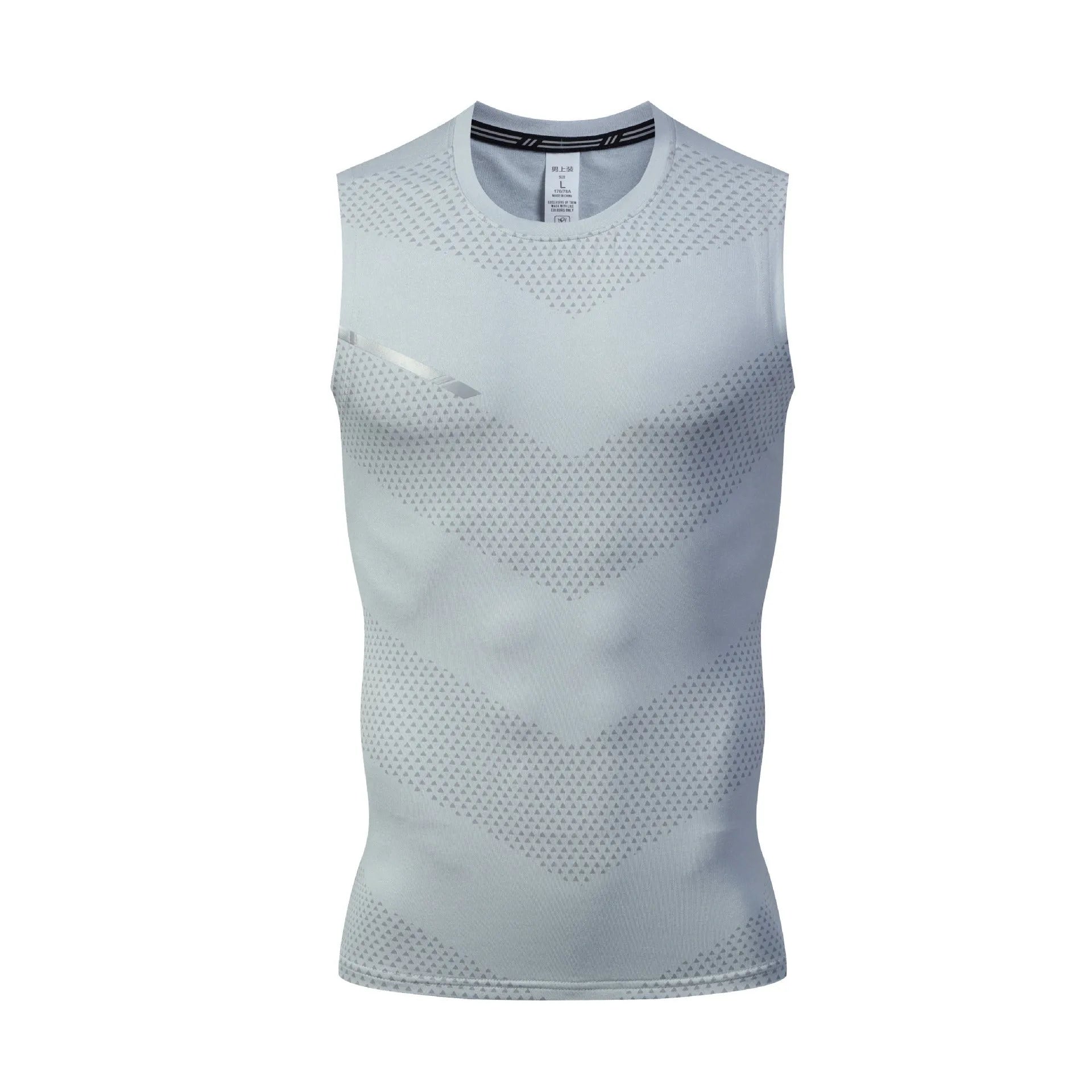 Men's solid colour quick-dry polyester sports tank top for summer outdoor activities.