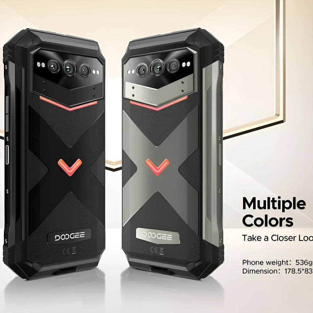 VMAX PRO black and grey plastic smartphone with included charger