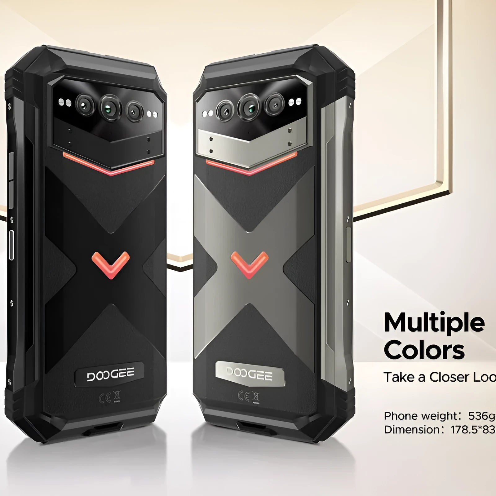 VMAX PRO black and grey plastic smartphone with included charger