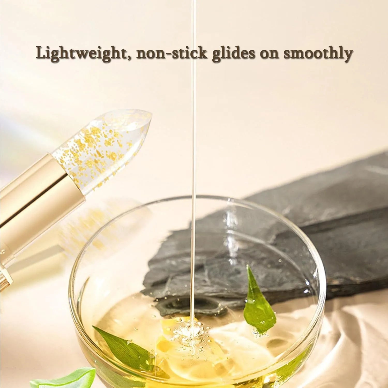 3.5g temperature change lip balm stick on a transparent background.