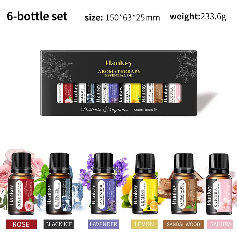 Boxed set of water-soluble aromatherapy essential oils in various size options