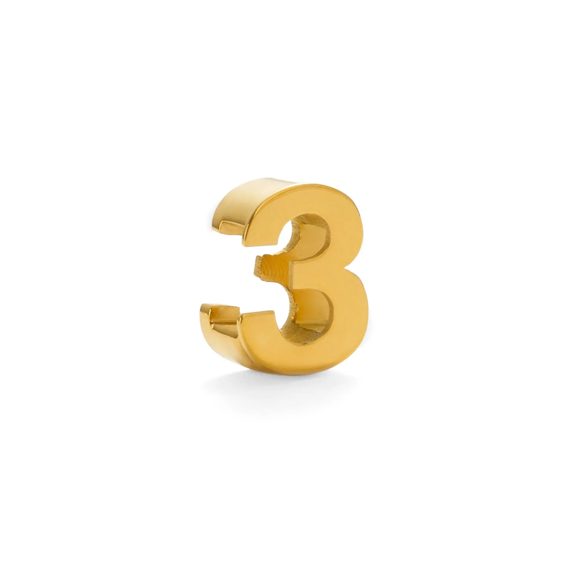 Titanium steel number letter necklace with 40.5cm chain and electroplated gold or silver finish