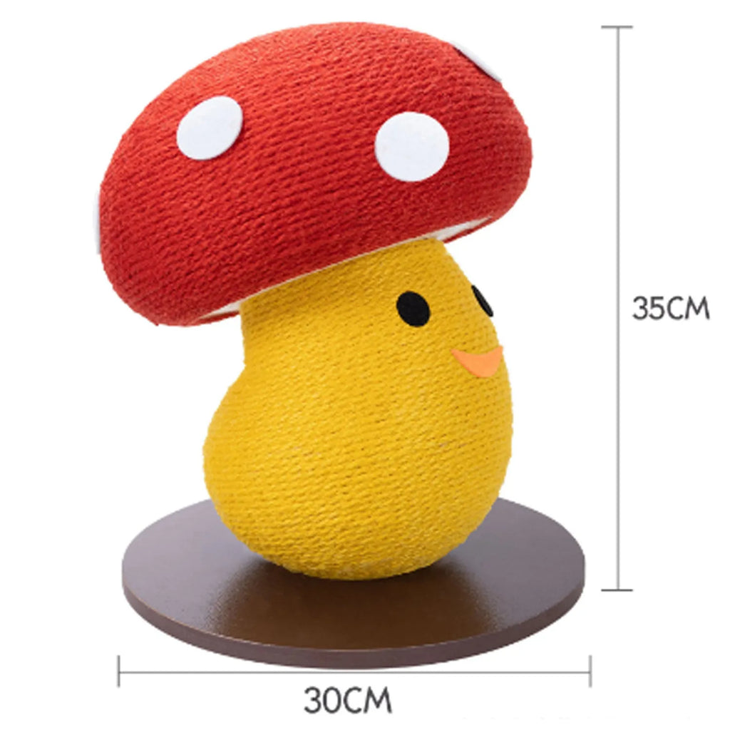 Foldable mushroom-shaped cardboard cat scratcher lounge for furniture protection
