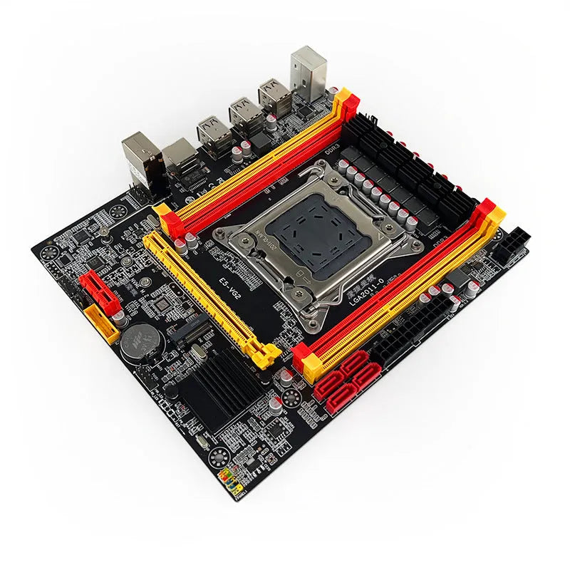 X79-VG2 desktop motherboard with LGA 2011 CPU socket, DDR3 slots, PCIe 16X, and M.2 connector.