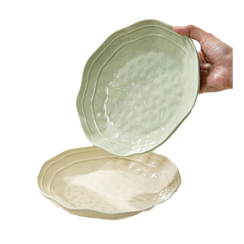 7-piece solid colour ceramic tableware set with modern simplicity design