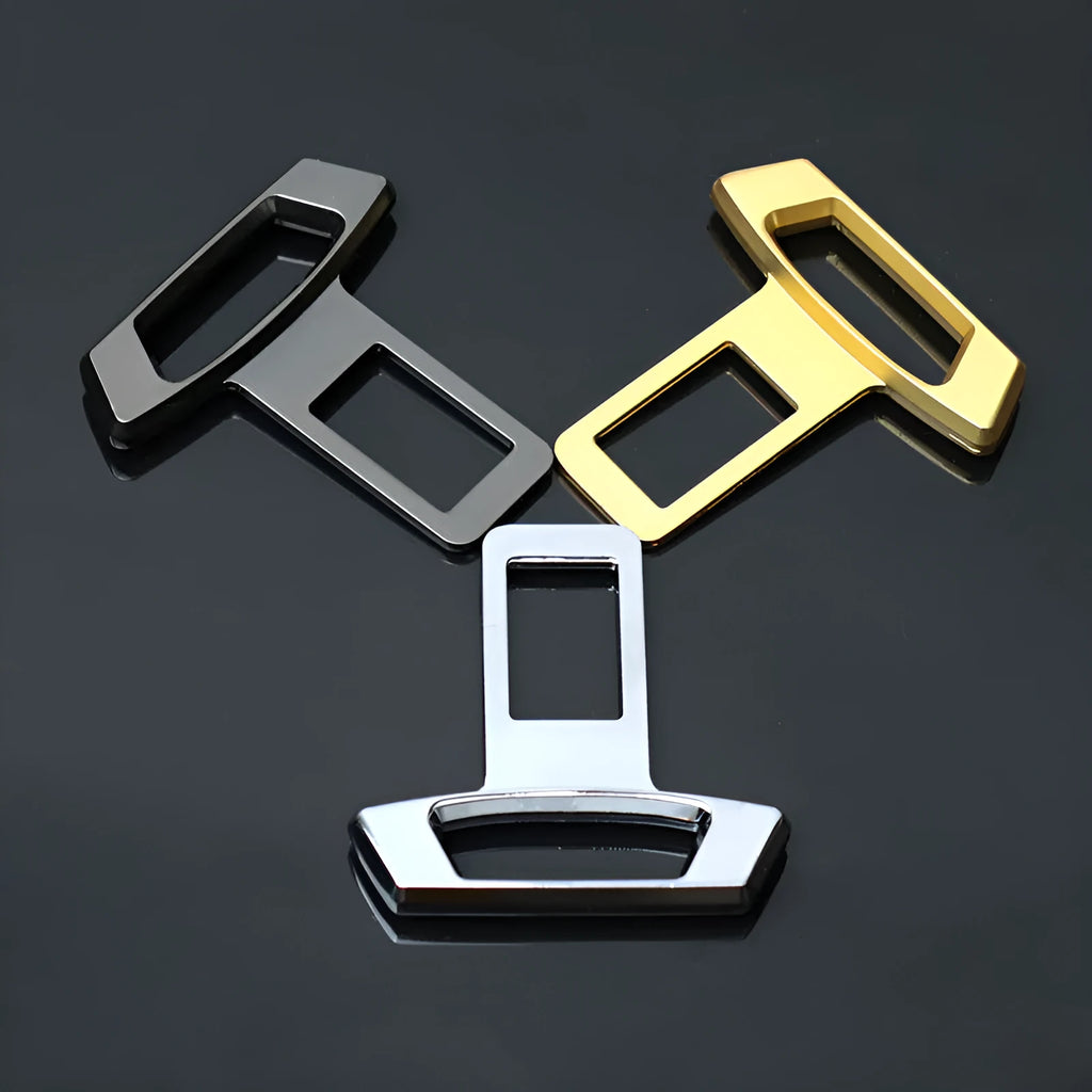 Aluminium car interior silencer insert in matte black, gold, and silver colour options.