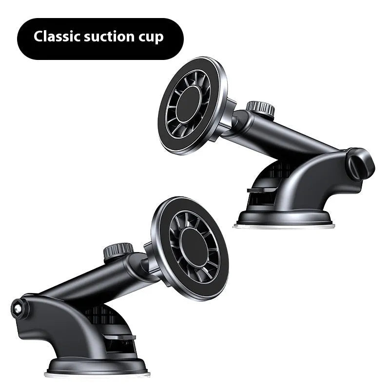 YC19 magnetic car phone holder with suction cup mount on car dashboard air vent