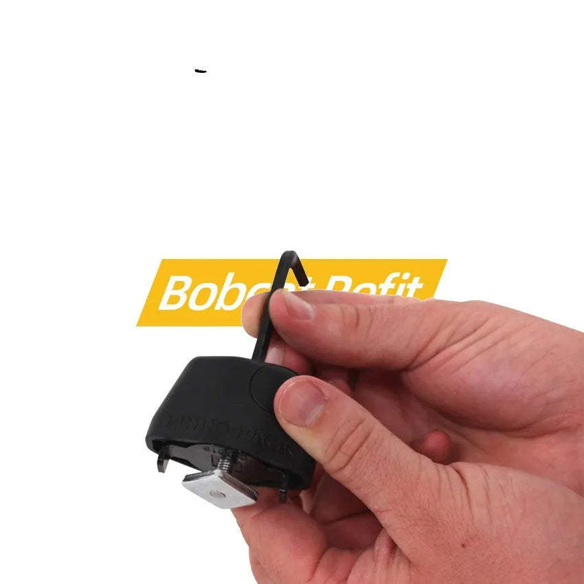 Plastic-sheathed steel cable lock for roof platform security in two length options.
