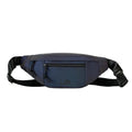 Blue reflective crossbody cycling bag with open pocket design and soft handle