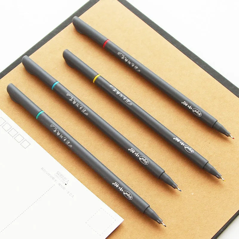 Ten 15.8 cm long technical drawing pens with 0.38mm fine line width for architecture and design.