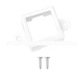 A small white plastic LED light protective lampshade for fixed brackets.